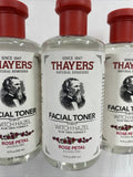 (3) Thayers Alcohol-free Facial Toner Rose Petal Witch Hazel Aloe Vera 12oz