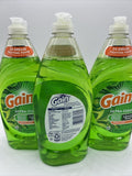 (3) Gain Original Dish Soap Washing Liquid 21.6oz Hard Grease Home Kitchen Clean