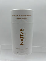 Native Natural Deodorant, Vanilla and Sandalwood , Aluminum Free, 2.65 oz