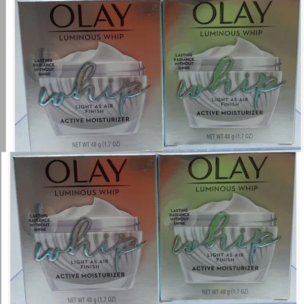 (4) Olay Luminous Whip Antiaging Active Moisturizer Light As Air  Wrinkle 1.7oz