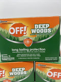 (3) OFF! DEEP WOODS Insect Repellent Long Lasting Wipes 12 Count Towelettes