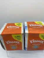 (2) Kleenex Anti-Viral Facial Tissues 3 Ply 8.20" x 8.20" Flu White Soft