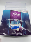 Poise Ultra Thin Incontinence Pads Long Length Moderate Absorbency 48 Total Lot