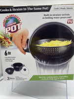 World's Greatest Cooking Pot As Seen On TV Strainer Basket 6 qt Nonstick 3 Pirce