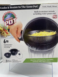 World's Greatest Cooking Pot As Seen On TV Strainer Basket 6 qt Nonstick 3 Pirce