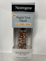 Neutrogena Rapid Tone Repair 20% Vitamin C Face Serum Brighten￼ 30 Capsules