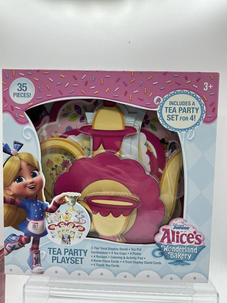 Disney Junior Alice Wonderland Tea Party 35 Pieces Kids Play Set Bakery Cup