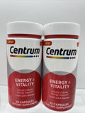 (2) CENTRUM Energy & Vitality Support CoQ10 Supplement-50ct 3/23 COMBINE SHIP