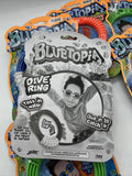 (6) BlueTopia Dive Rings Blue, Green & Orange Easy Grip Pool Toys Weighted Hoop