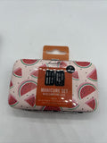 Danielle Creations Manicure Set 7pc Tweezer Scissors Carrying Case Watermelon