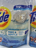 (2) Tide Free & Gentle Laundry Pods-35ct Cold Water Clean Hypoallergenic 70ttl