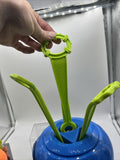 BLUE Fubbles No Spill Bubble BUCKET Party Favor TOY 3 Wands Tip Upside Down!