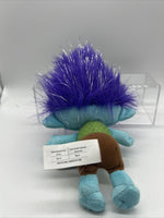 Trolls World Tour BRANCH Plush 9” Doll W Blue/Green PURPLE & Headband