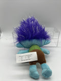 Trolls World Tour BRANCH Plush 9” Doll W Blue/Green PURPLE & Headband