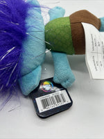Trolls World Tour BRANCH Plush 9” Doll W Blue/Green PURPLE & Headband