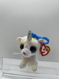 Heather TY BEANIE BOO Clip Size Cat Unicorn Plush