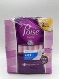 Poise Pads Long Length - Moderate #4 Absorbency 16 Pads Incontinence Bladder