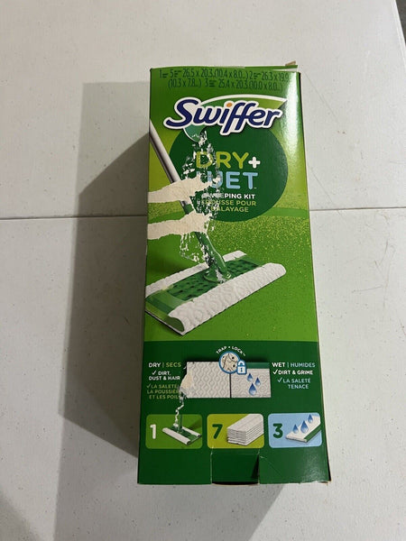SWIFFER 2-in-1 Mops for Floor Cleaning Dry Wet Multi Surface Cleaner Sweeping