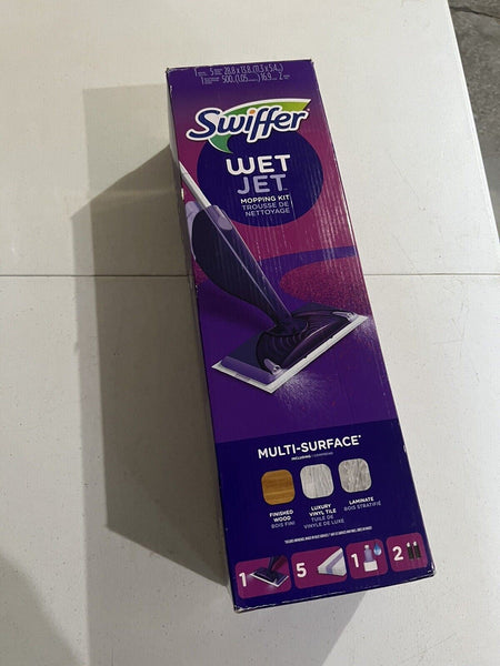 Swiffer WetJet Mop Hardwood Starter Kit Mop Pads Cleaning Solution 16.9 fl oz