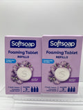(2) SoftSoap Foaming Sparkling Lavender 3 Refill Tablets Makes 24oz Gift Set