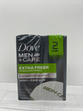 Dove Men+Care Extra Fresh  Body and Face Bar  2 Bars each 3.75 oz