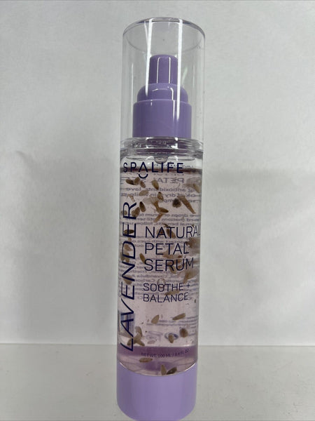 Spa Life Lavender Natural Petal Serum, Soothing Balance Face Anti aging 3.4oz