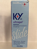 (2) K-Y Ultra Gel Slide Premium Water Based Personal Lubricant 4.5oz &1.5oz1/23+