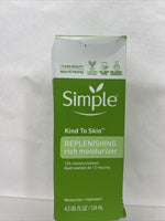 Simple Sensitive Replenishing Rich Moisturizer Vitamin Replenish 12H 4.2oz