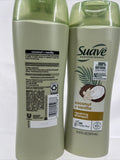 (2) Suave Professionals 100% Natural Coconut & Vanilla Repairing Shampoo 12.6 Oz