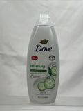 (2)  Dove Body Wash Cool Moisture 22 Fl oz Cucumber & Green Tea