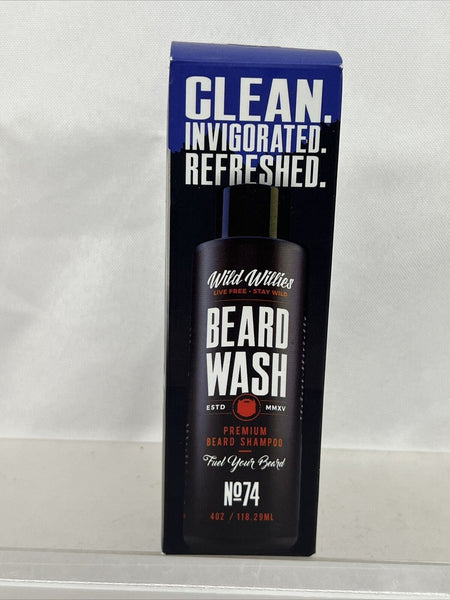 Wild Willies Beard Wash Premium Beard Shampoo New No. 74 4oz