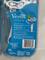 (2) Gillette Venus Oceana Women's Disposable Razors with Aloe Vera 3ct Each