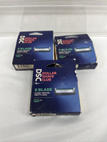 (3) Dollar Shave Club 6 Blade 4x Cartridges Razors  Trimmer ￼DSC Box Damage