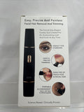 Spa Sciences AIVA 2-in-1 Facial Hair Remover & Eyebrow Trimmer - Black Gold