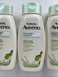(3) Aveeno Positively Radiant Exfoliating Body Wash with Soy Extract, 18 Fl. Oz