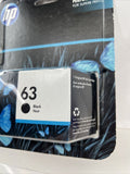 HP #63 Black Ink Cartridge 63 F6U62AN NEW GENUINE