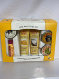 Burt's Bees Tips & Toes Kit Ensemble Extremites Hand Foot Salve Lotion Gift Set