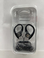 Magnavox Black Stable Hooks Sure Fit Hands Free Built In Mic & Remote On Ear