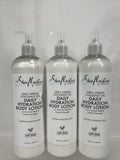 (3) Shea Moisture Daily Hydration Body Lotion Fair Trade Virgin Coconut Oil 16oz