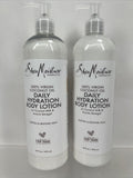 (2) Shea Moisture Daily Hydration Body Lotion Fair Trade Virgin Coconut Oil 16oz