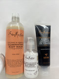 (4) Shea Moisture Coconut & Hibiscus Illuminating Body Wash Face Lotion GIFT SET