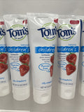 (6) Tom's Children's Fluoride-Free Toothpaste Silly Strawberry 5.1oz 4/23