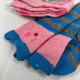 Amity Hosiery 3 pairs sock CAT LOVERS Cotton Polyester Spandex Pink Red Blue