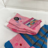 Amity Hosiery 3 pairs sock CAT LOVERS Cotton Polyester Spandex Pink Red Blue