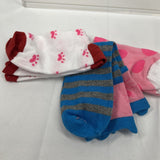 Amity Hosiery 3 pairs sock CAT LOVERS Cotton Polyester Spandex Pink Red Blue