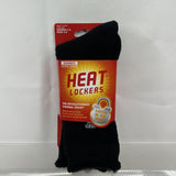 Heat Lockers Shoe Size Women 5-9 Men 4-8 Black Socks Warmest Max Thickness