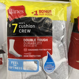 (2) Hanes Men's Cushion Crew Socks 7-Pack White Size 6-12 Low Cotton Polyester
