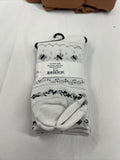 Wild Flowers 9-11sz LADIES One SIZE White Grey Print Trouser CREW SOCKS 617AP