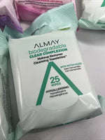 (11) Almay Longwear Micellar Makeup Remover Cleansing Towelette 25ea Wipes