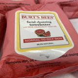 (5) Burt's Bees Facial Towelettes Normal - Oily Face Pink Grapefruit 30ct 150ttl